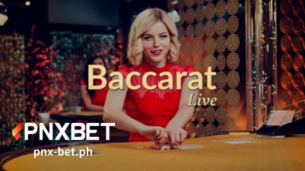 Ang Live Baccarat ay isang karaniwang laro ng mesa na nilalaro sa PNXBET Casino na may kakaibang timpla ng tensyon at saya. Maglaro laban sa dealer para makita kung sino ang may pinakamagandang kumbinasyon ng mga baraha. Ito ay isang mahusay na laro upang laruin kapag naghahanap ka ng isang bagay na mas mapaghamong kaysa sa mga slot ngunit mas madali kaysa sa iba pang mga laro sa mesa. Nag-aalok ito ng mga kaakit-akit na logro kumpara sa iba pang mga laro sa casino at madaling makapagsimula ang mga manlalaro.